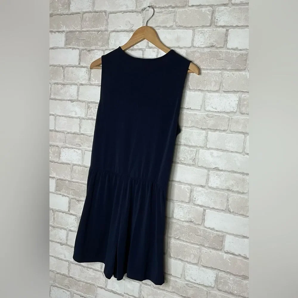 BCBGeneration Navy Sleeveless V-neck Romper Skort Size M